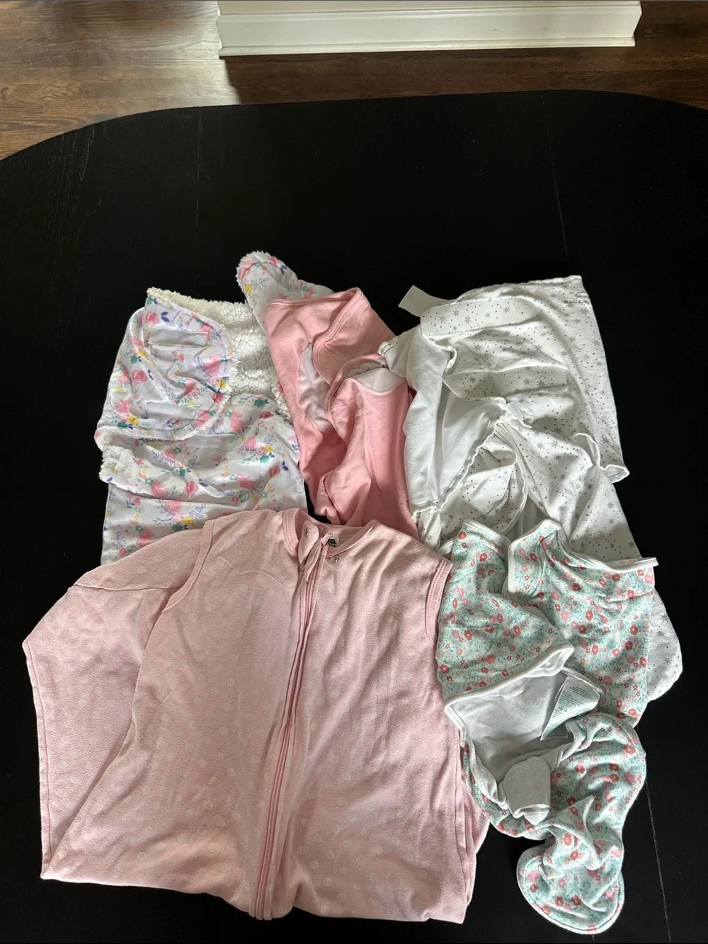 Baby Sleep Sack Bundle - Pink & White Floral Mix
